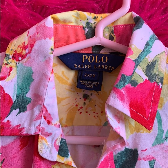 Ralph Lauren toddler floral button up - Picture 2 of 2